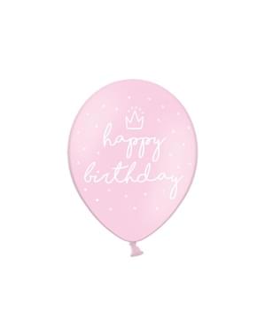 6 baloane extra rezistente '' Happy Birthday