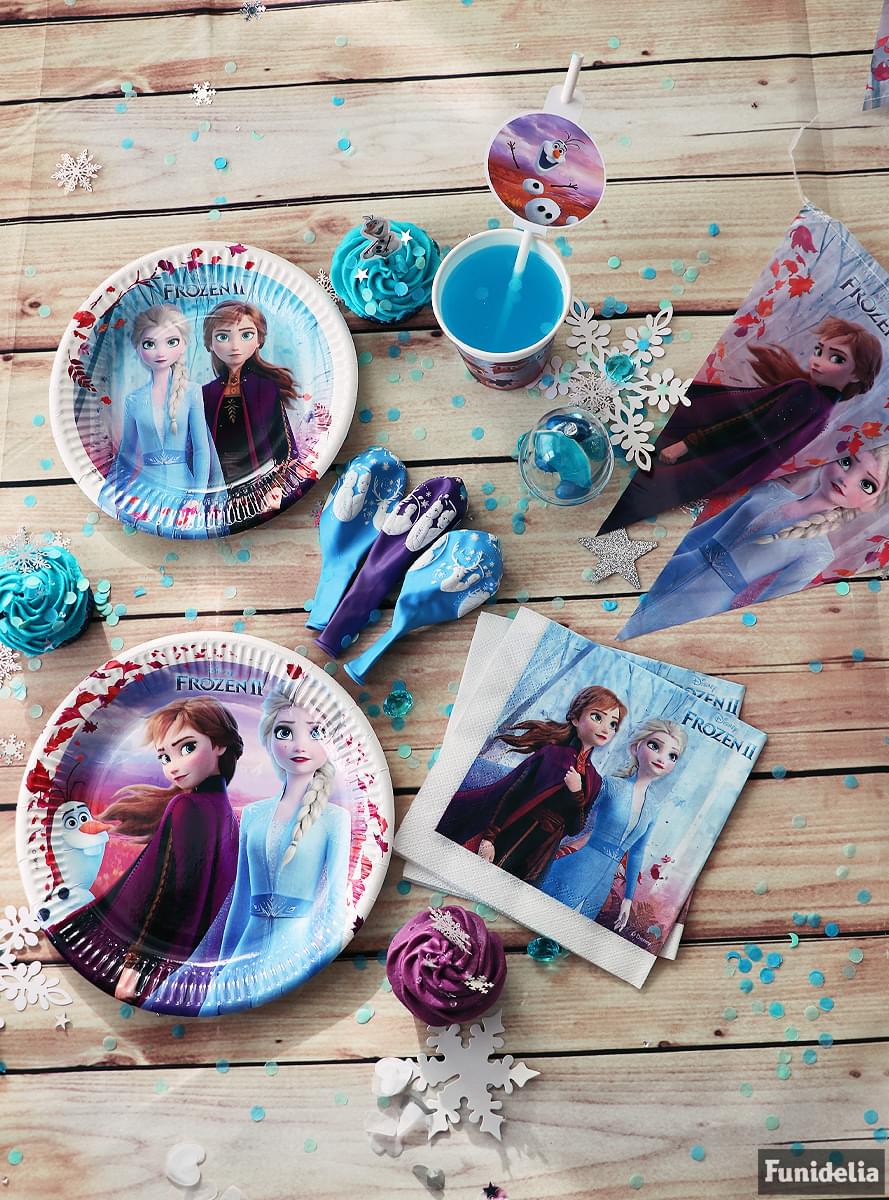 Kit de festa Frozen 2 para 8 pessoas premium