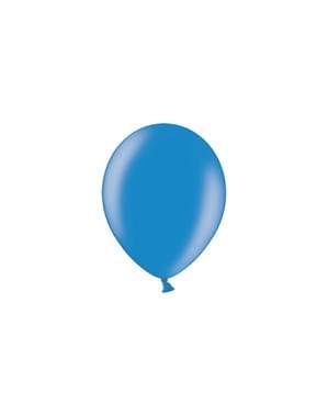 50 Balon Kuat dalam Medium Biru Metalik, 23 cm