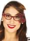 Diamante and red bow glasses for women