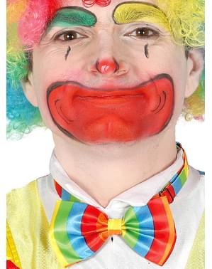 Nœud papillon clown multicolore adulte