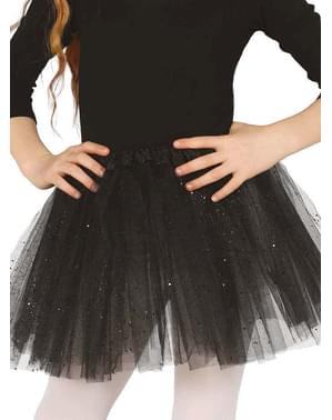 tutu preto com brilhante para menina