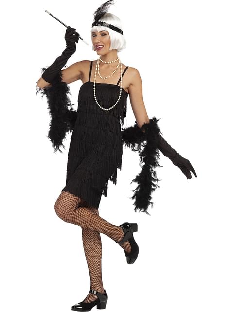 Jood concert Gezichtsvermogen Zwart jaren 20 Charleston kostuum. De coolste | Funidelia