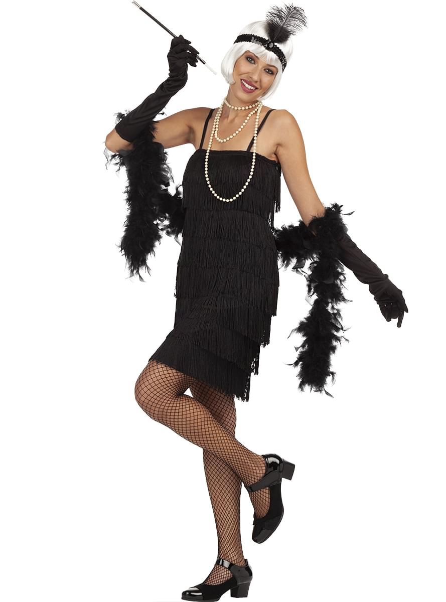 Costum anii 20 negru pentru femeie