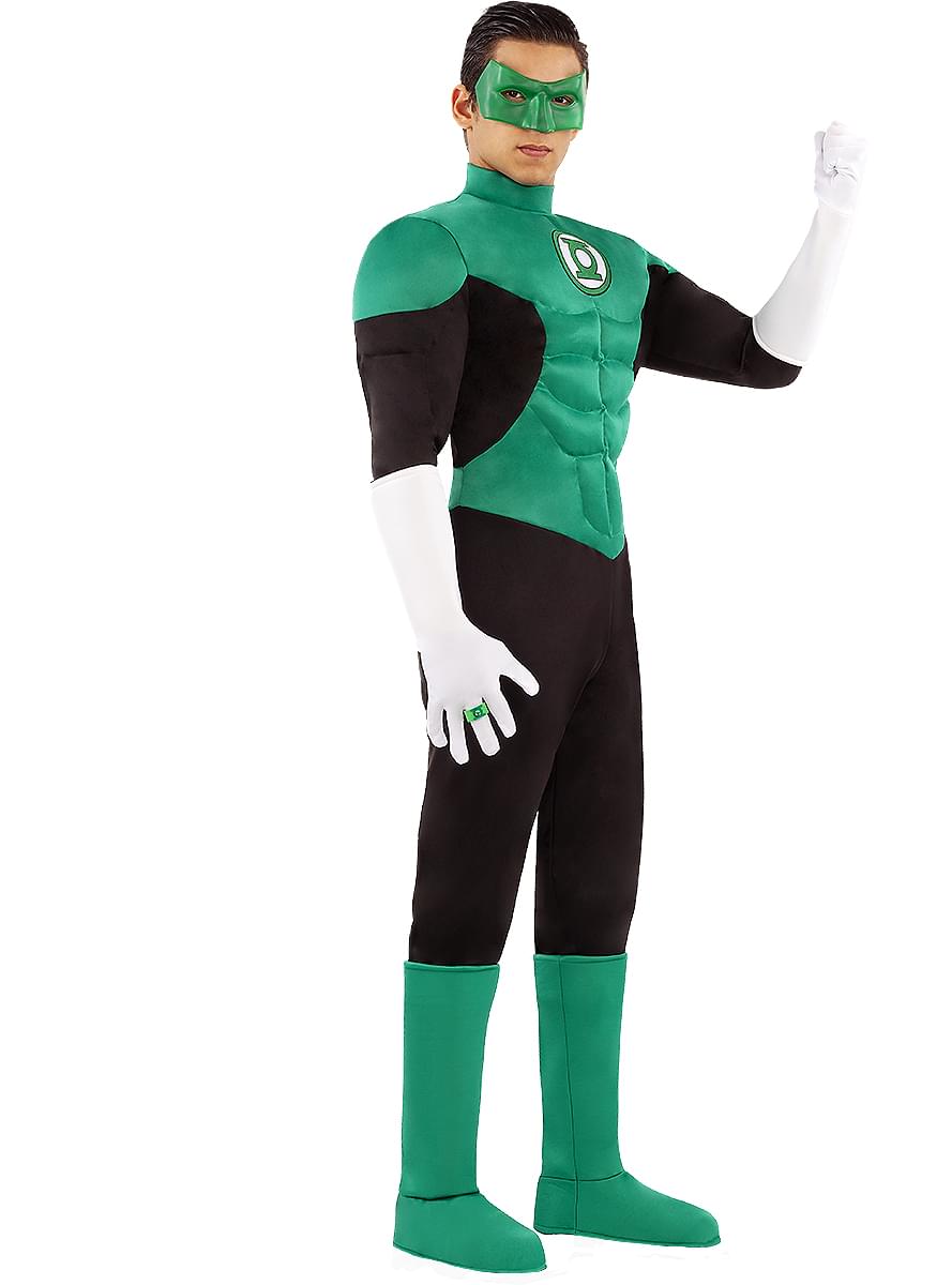 Green lantern costume for men