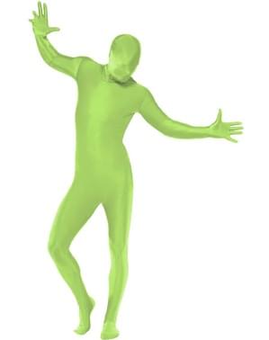 Costume Seconda pelle verde per adulto taglie forti