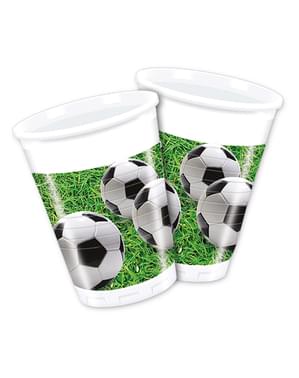 Sett med 8 Fotball Party Kopper