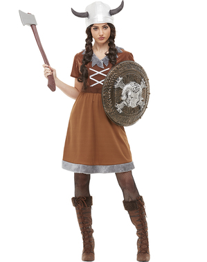 Grote maat Viking kostuum voor vrouw
