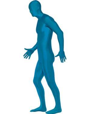 Fato Segunda Pele azul para adulto tamanho grande