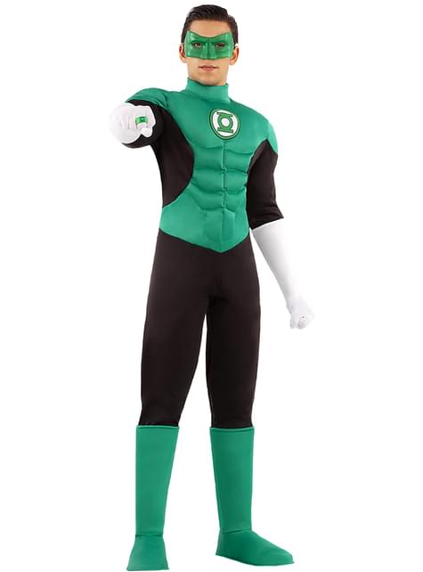 Erkekler Artı Boyutu Green Lantern Kostüm