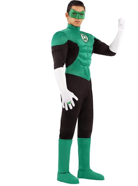 Erkekler Artı Boyutu Green Lantern Kostüm