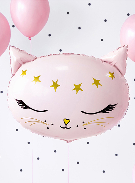 Globo gato rosa de foil (48 cm) - Meow Party