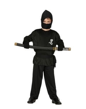 Fato de ninja preto para menino