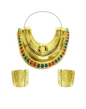 Cuello y brazaletes de egipcia