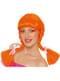 Peluca con trenzas naranja