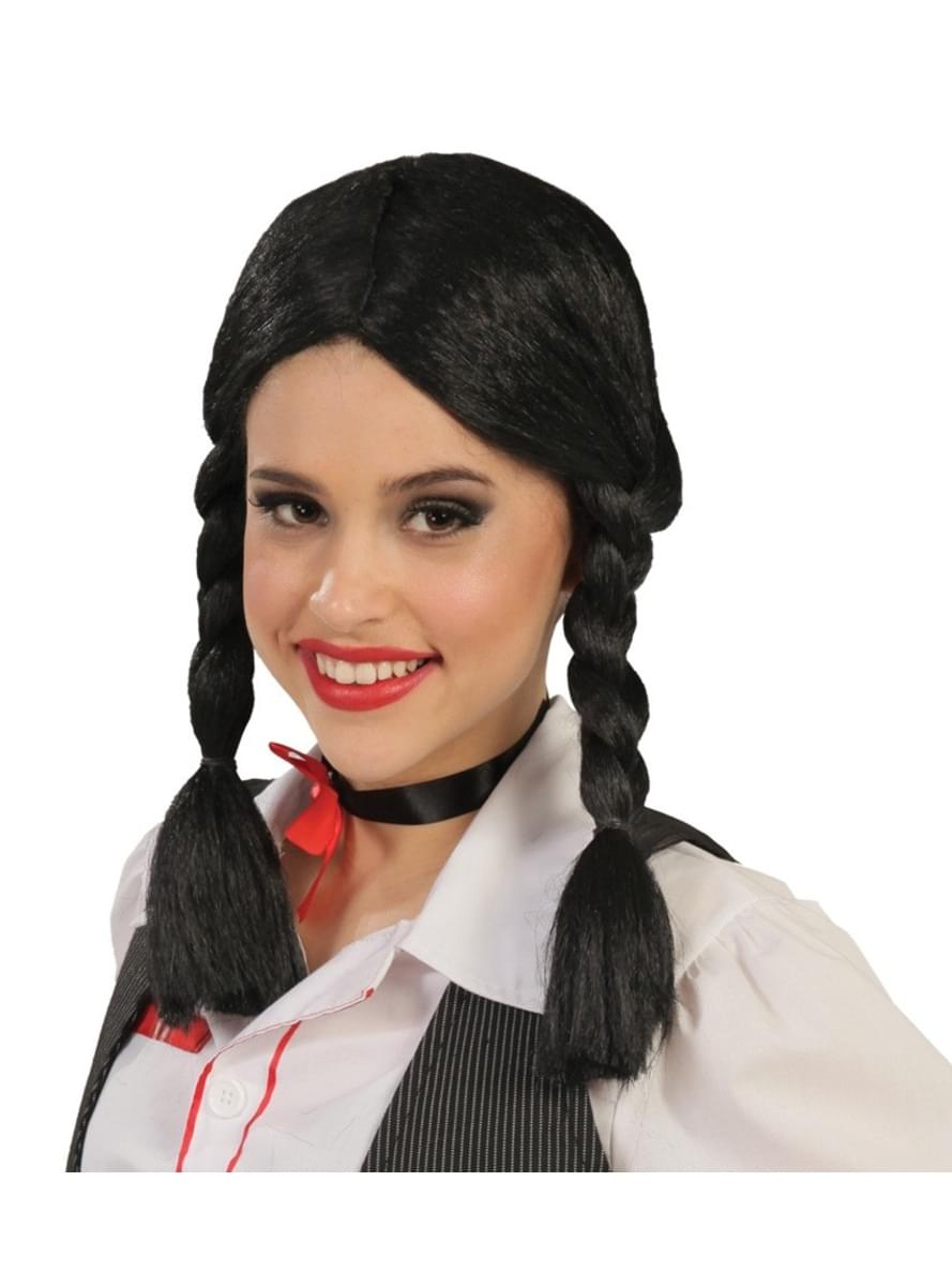 Peluca de trenzas negra