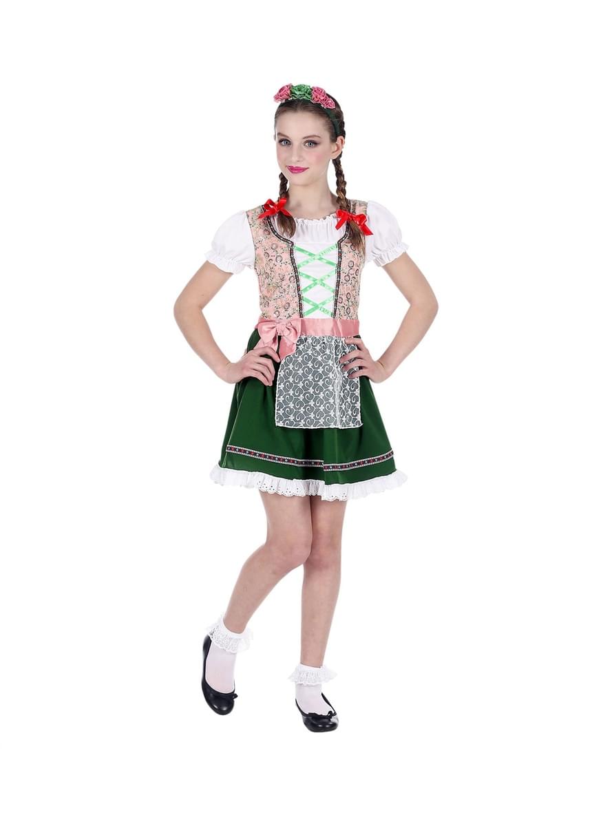 Oktoberfest Bavarisk kostume til piger