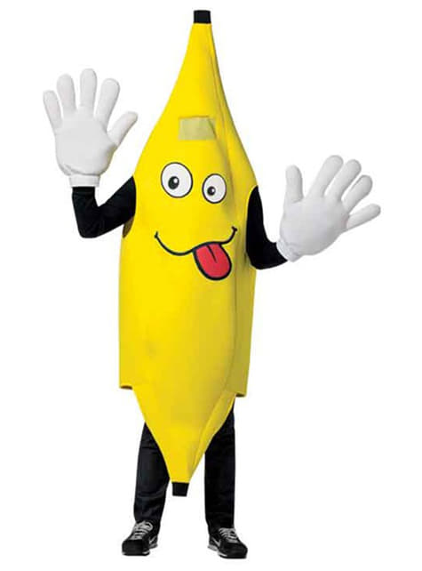 Disfraz de plátano alegre para adulto