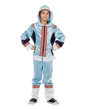 Kostum eskimo biru untuk anak laki-laki