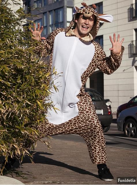 Costume da giraffa onesie per adulto