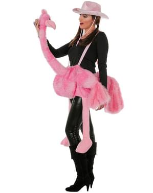 Pink naik kostum burung unta untuk orang dewasa