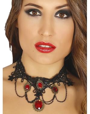 Vampir Halsband mit Rubin für Frauen