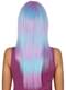 Perruque bleue et rose longue femme