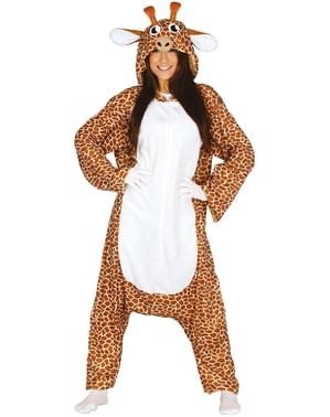 Costum de girafă onesie pentru adult