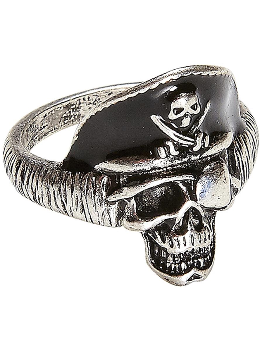 Adult's Pirate Captain Skull Ring