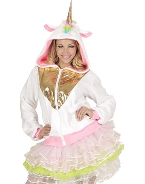 Aikuisten isokokoinen monivärinen yksisarvistakki