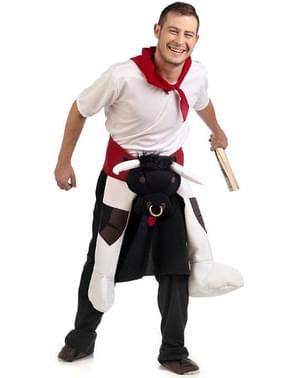 Huckepack Kostüm San Fermin Stier für Erwachsene