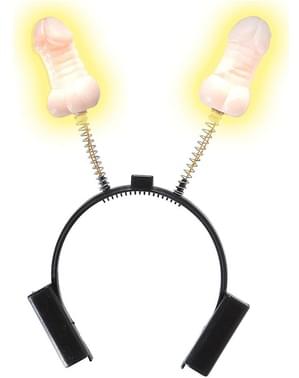 Pieaugušo Light-Up Mini Penises galvas lente