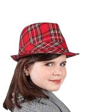 Sombrero escocés de cuadros infantil