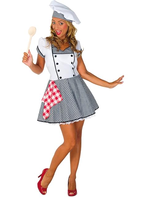 Fato de cozinheira sexy para mulher