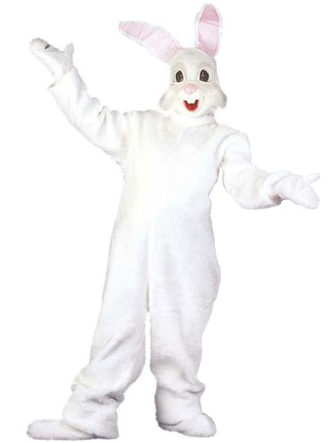 Costume adulte de lapin en polyester - Blanc