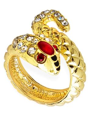 Женское золотое змеиное кольцо