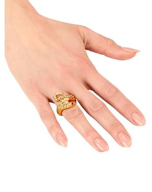 Bague serpent doré femme