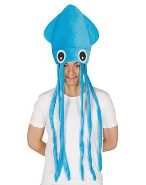 Unisex blue squid hat
