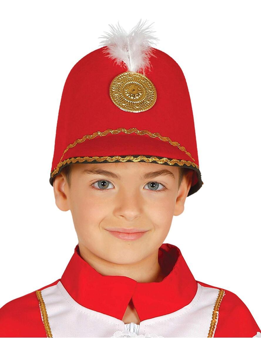 Chapéu de majorette vermelho infantil