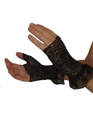 Gants à dentelle noirs Steampunk