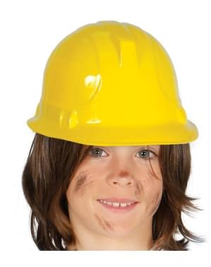 Hjälm arbetare gul för barn