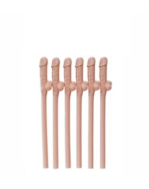 Penis shaped drinking straws