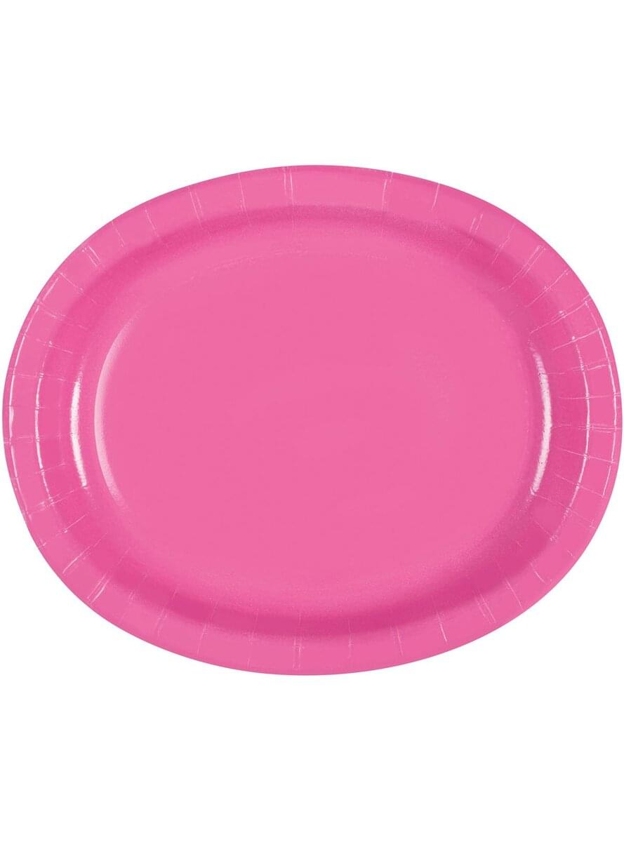 Set 8 ovala brickor rosa - Kollektion Basfärger