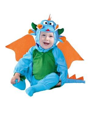 Déguisement de bébé-dragon bleu pour bébé