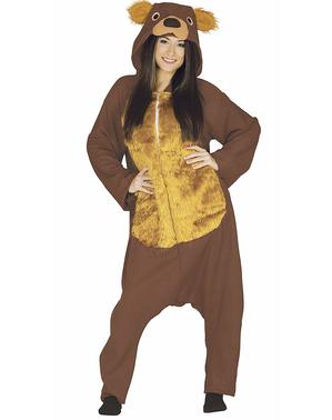 Kostum beruang coklat dewasa