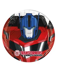 Set of 8 Transformers Power Up 20cm Plates