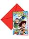Set 6 uitnodigingen Toy Story Star Power