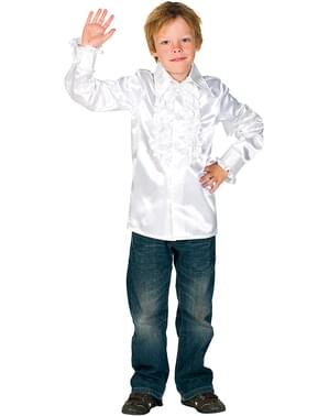 Camisa disco de los 70's blanco infantil