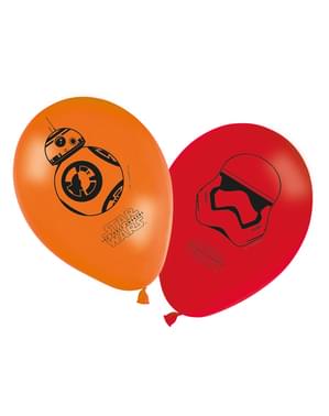 8 globos Star Wars The Force Awakens (30 cm)