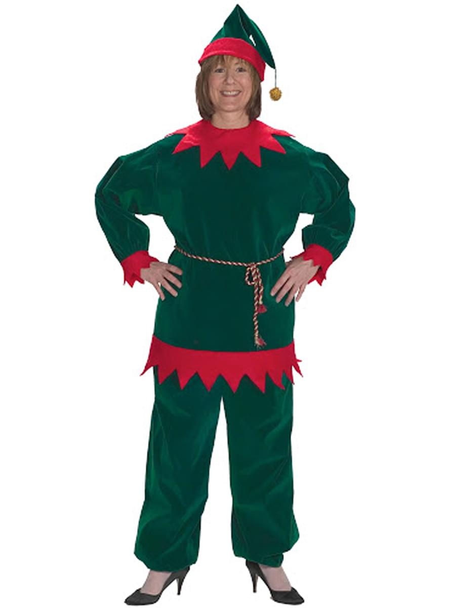 Costum de elf de Crăciun tradițional pentru adult